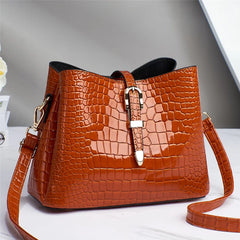 Stone Pattern Bucket Bag Large Capacity Crossbody Bag
