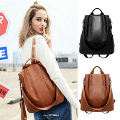 Women Ladies PU Leather Rucksack Travel Shoulder Bag