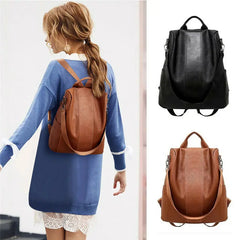 Women Ladies PU Leather Rucksack Travel Shoulder Bag