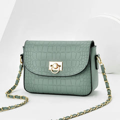 One-shoulder Messenger Bag Crocodile Pattern Small Square Bag