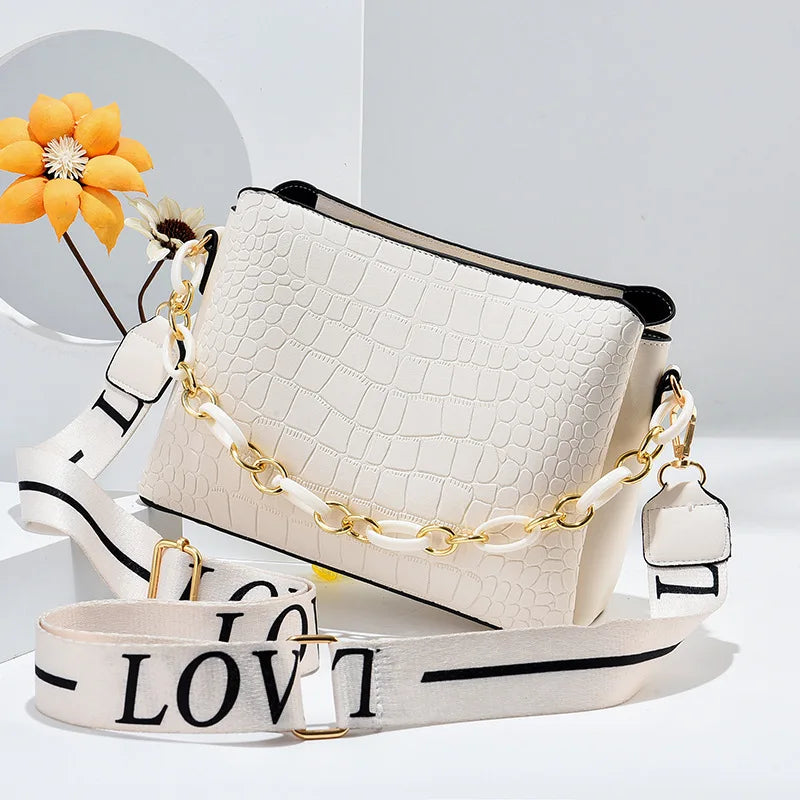 Women's Summer One-shoulder Texture Messenger Bag