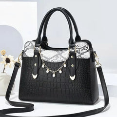 Snake Pattern Chain Stone Pattern Women's Shoulder Bag