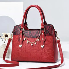 Snake Pattern Chain Stone Pattern Women's Shoulder Bag
