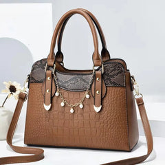Snake Pattern Chain Stone Pattern Women's Shoulder Bag