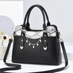 Snake Pattern Chain Stone Pattern Women's Shoulder Bag