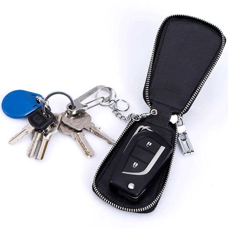 Unisex Leather Car Key Holder Wallet High Car Key Case