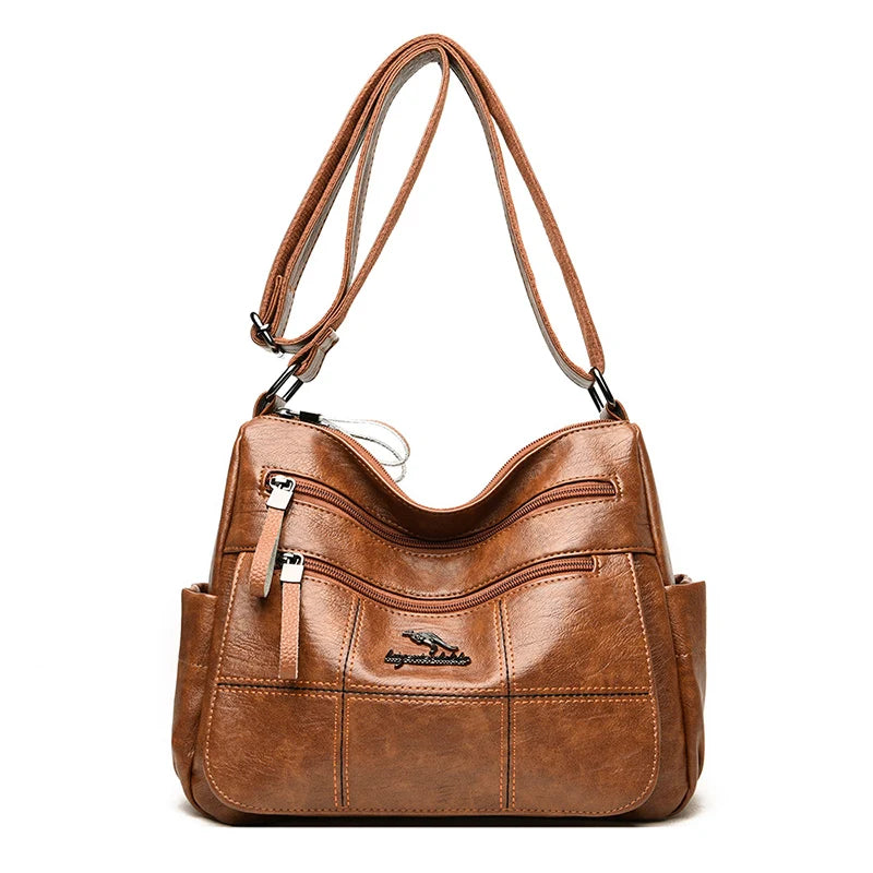 Soft Leather Crossbody Bag for Women Casual Shoulder Bag Ladies Bolsos