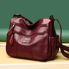 Soft Leather Crossbody Bag for Women Casual Shoulder Bag Ladies Bolsos