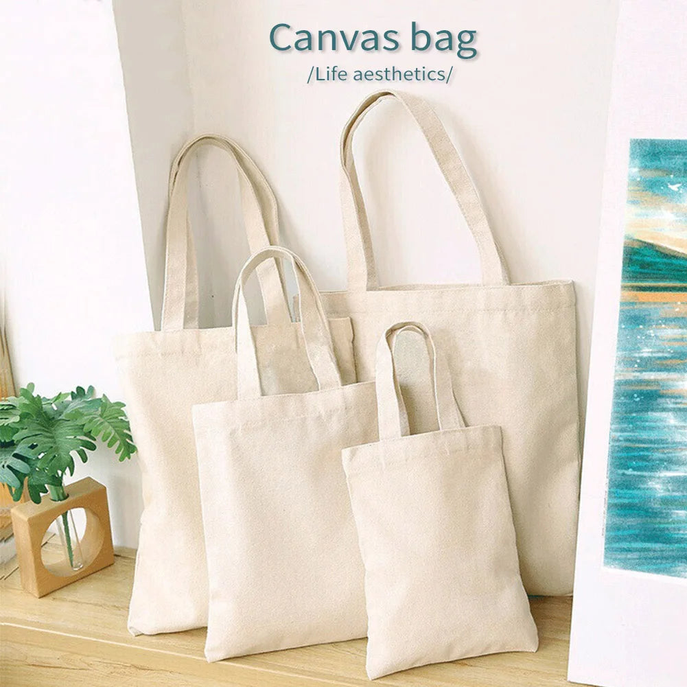 Pattern Canvas Shopping Bags Eco Reusable Foldable Shoulder Bag Handbag Tote