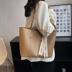 Large Capacity Women Shoulder Bag Pu Leather Tote Bag