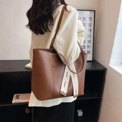 Large Capacity Women Shoulder Bag Pu Leather Tote Bag