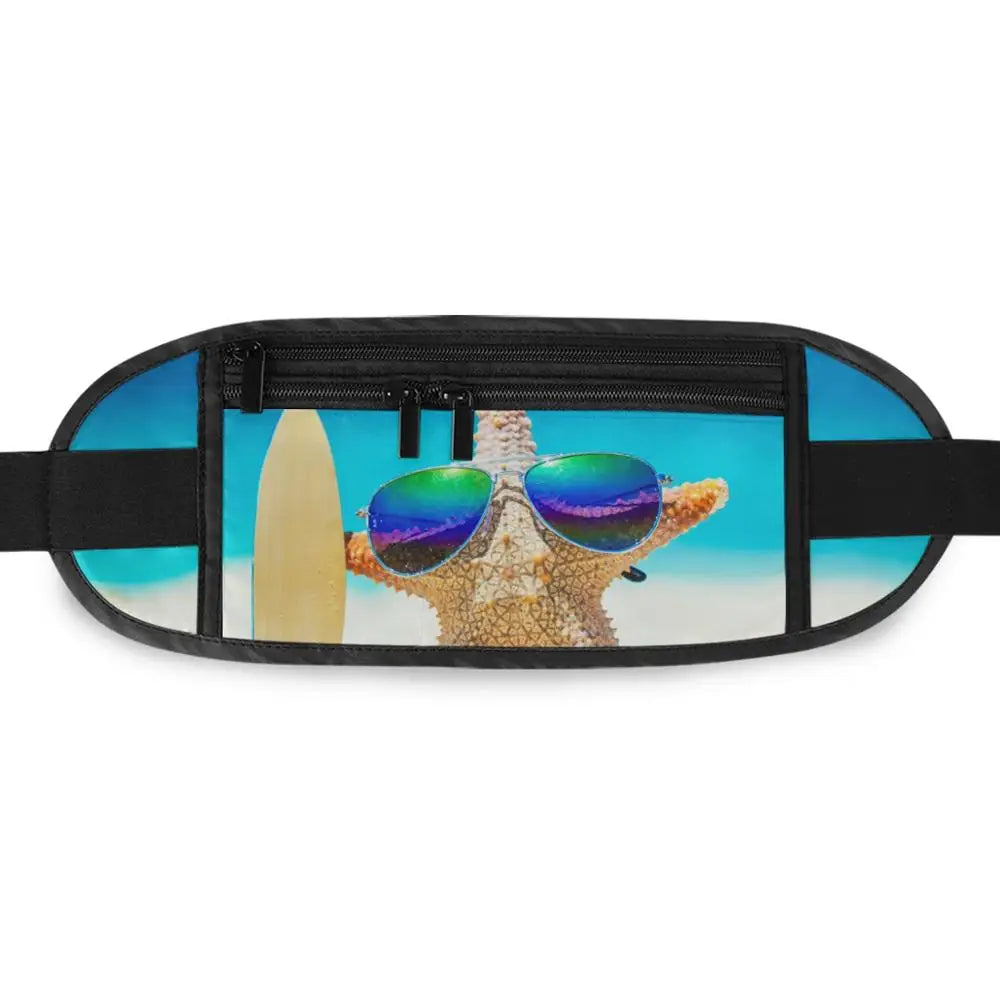 Waterproof Beach Pattern Waist Bag for Running
