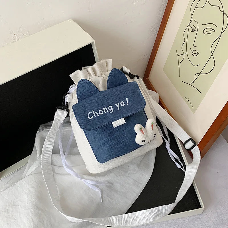 Hot Women Canvas Bag Preppy Style Student Tote Shoulder Messenger Bag