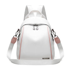 Women's Soft Leather School Backpack - Large Capacity Travel Shoulder Bag