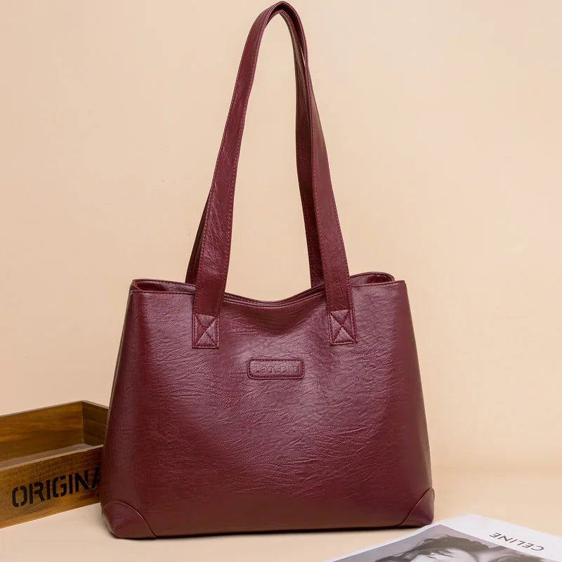 Large Women's Shoulder Bag PU Leather Wild Bags Sac a Main Femme