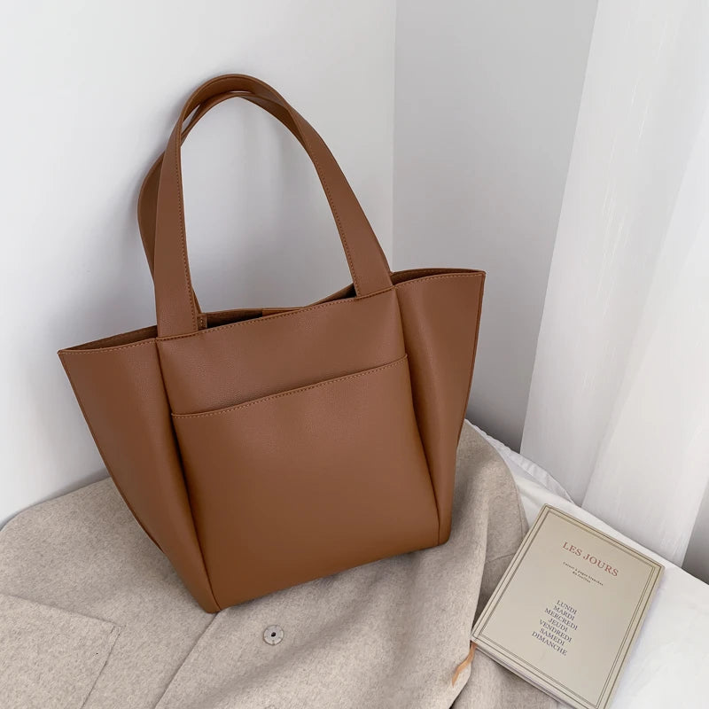 Women's Large PU Leather Shoulder Bag #LAHXZ-209