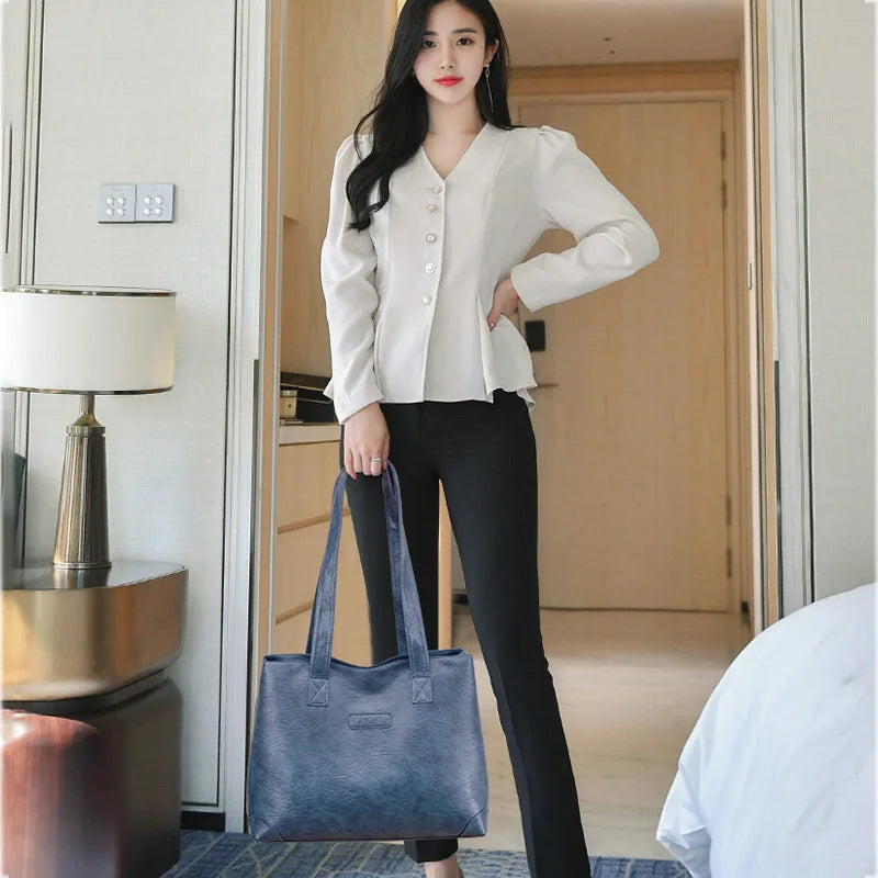 Large Women's Shoulder Bag PU Leather Wild Bags Sac a Main Femme