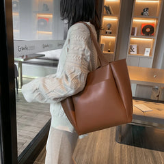 Women's Large Shoulder Bag PU Leather Wild Tote Capacity for Women