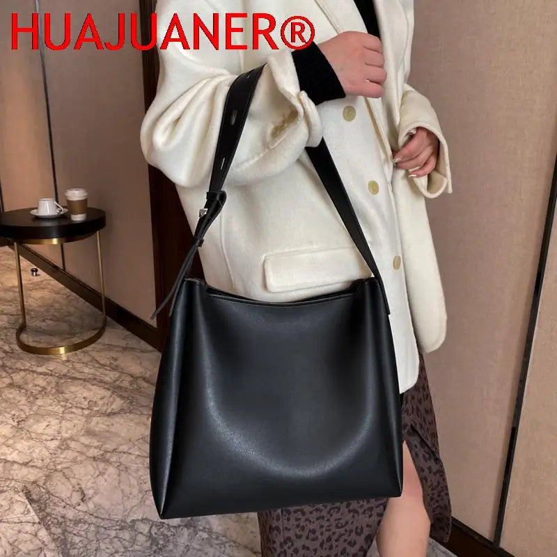 Women's 2-Piece Shoulder Bags Set Large Capacity PU Leather Handbags