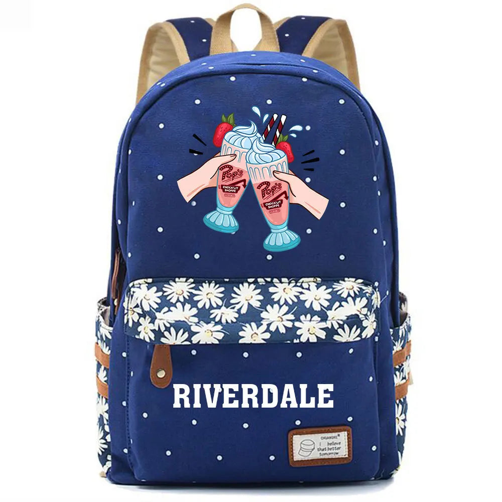 Cartoon Printing Student Schoolbag Floral Backpack