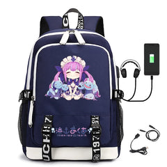 USB Large-Capacity Youth Schoolbag Minato Aqua Backpack