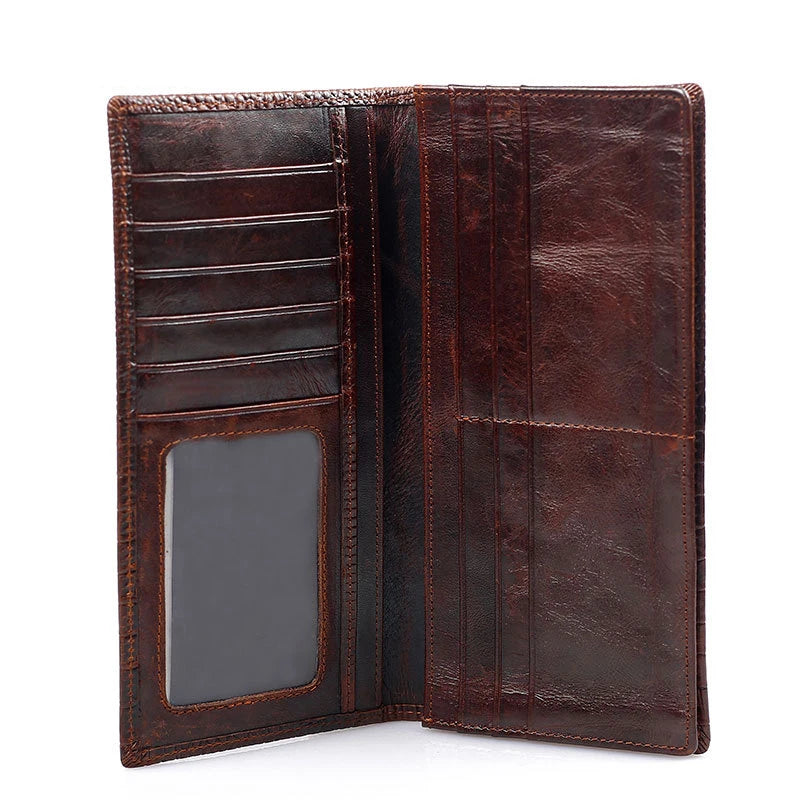 Crocodile Pattern Leather Wallet for Men
