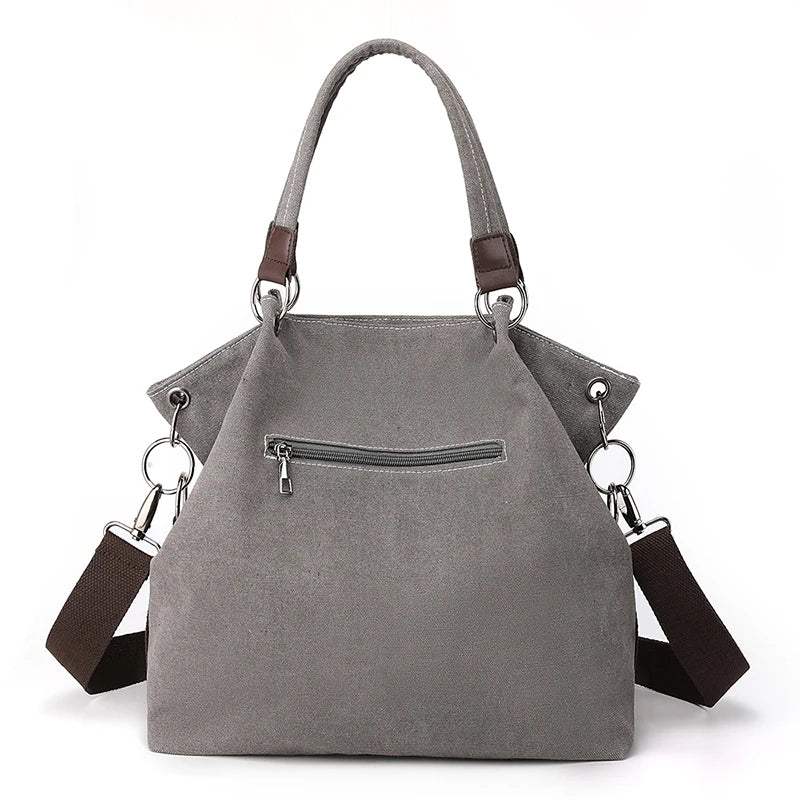 Canvas Women's Shoulder Bag Patchwork Handbags Ladies Tote Crossbody Bag