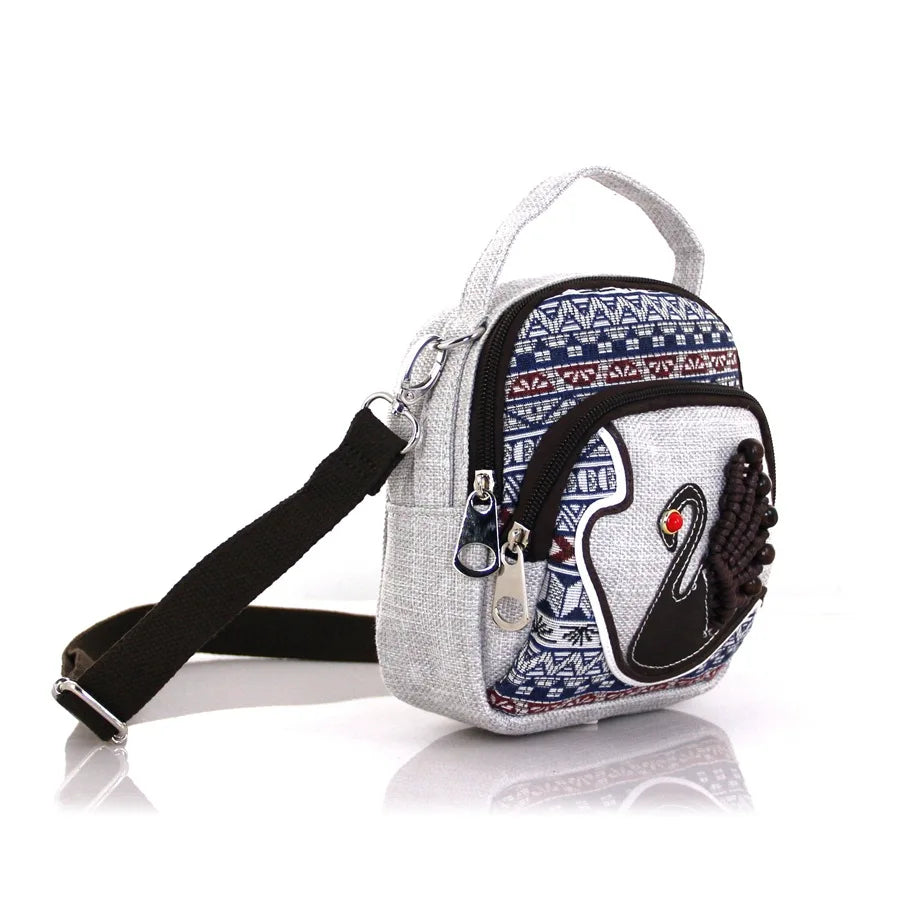 Vintage Mini Women String Appliques Shopping Handbags