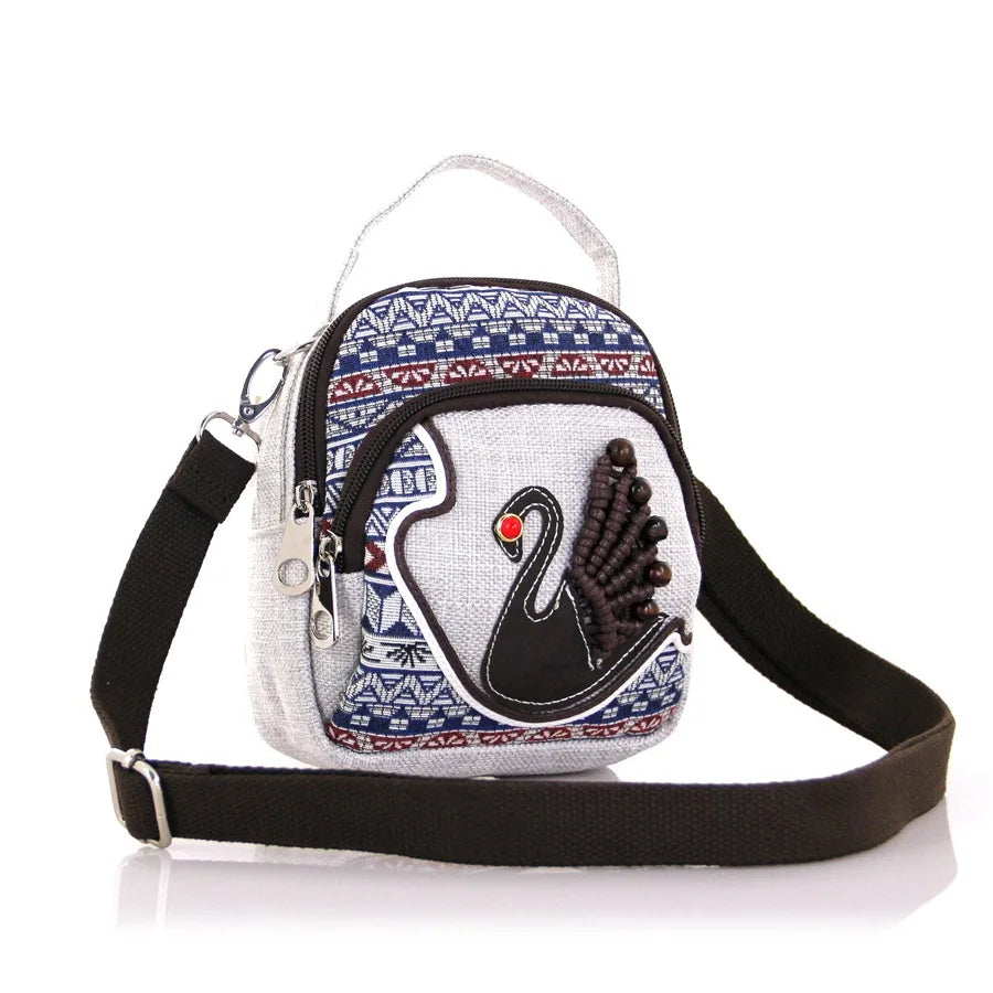 Vintage Mini Women String Appliques Shopping Handbags