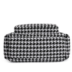 Houndstooth Handbags Canvas Female Packages England Style Classic Cluch