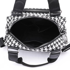 Houndstooth Handbags Canvas Female Packages England Style Classic Cluch