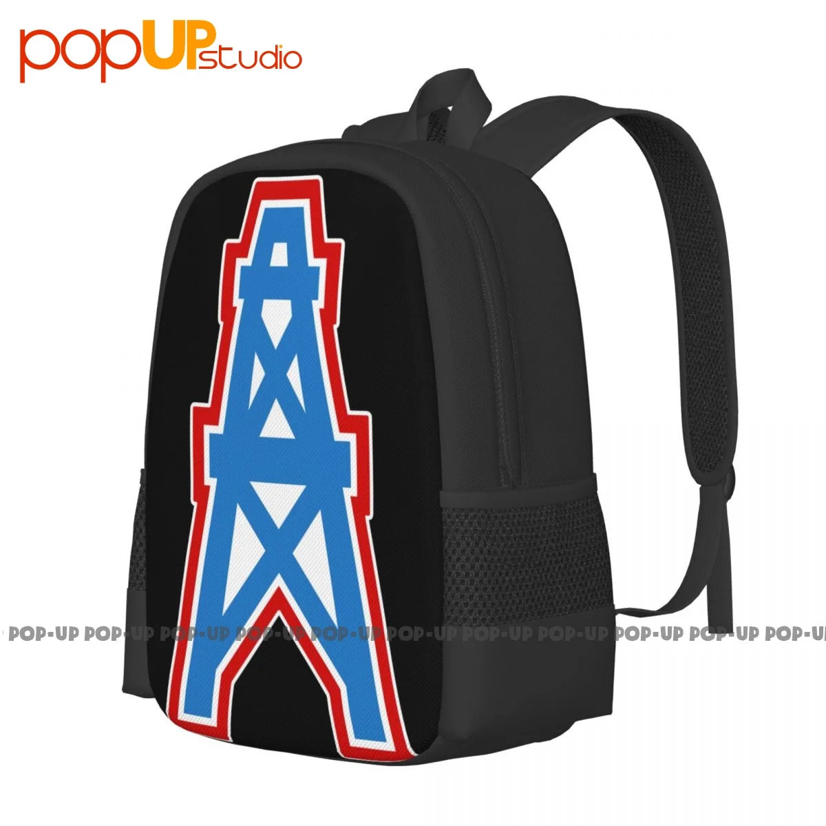 Houston Oilers Backpack Large Capacity Schoolbag Sports Bag