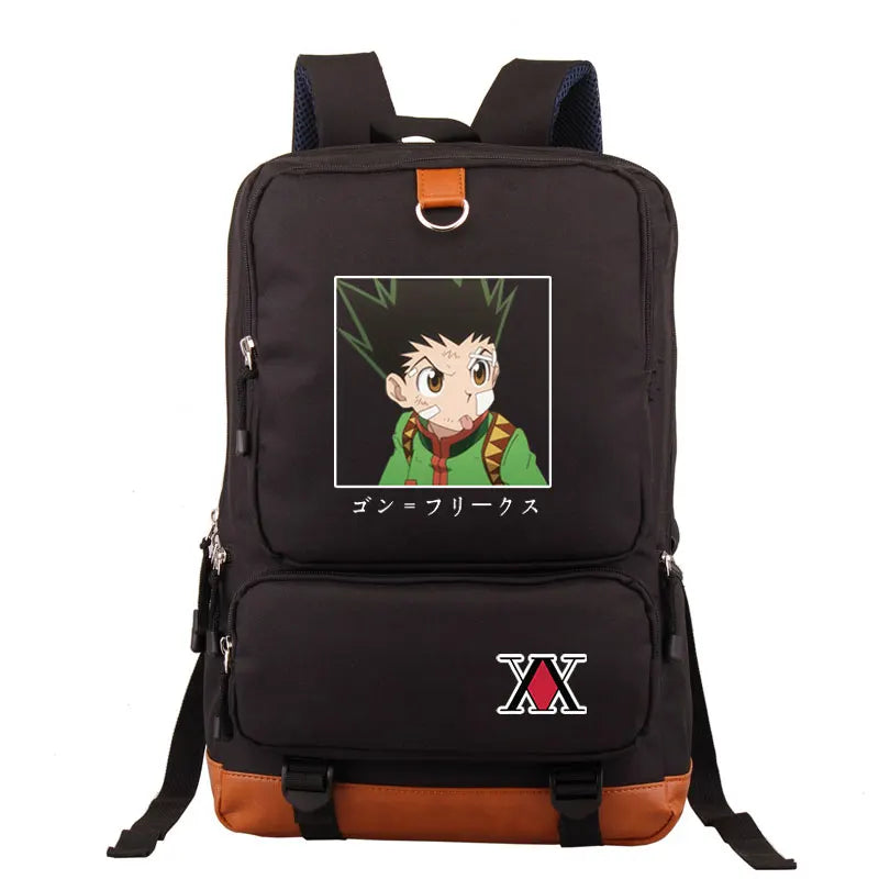 Hunter x Hunter Canvas HxH Women Backpack High Capacity Student BookBag