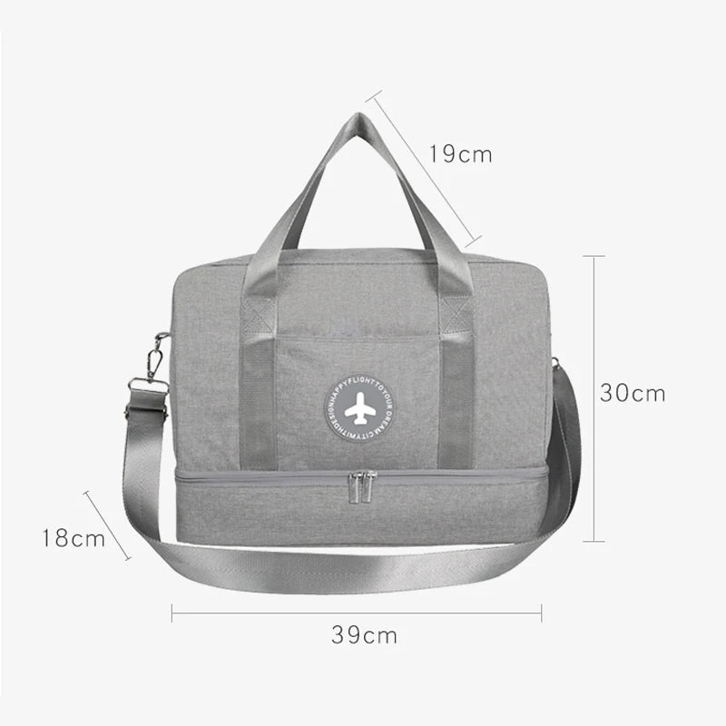 Dry Wet Separation Shoe Pack Handbag Ladies Casual Tote Women Shoulder Bags