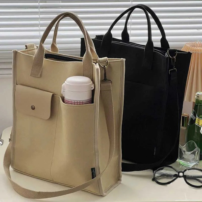Canvas Crossbody Bag Shoulder Bag Student's Shopping Beach Travel