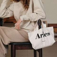 Casual Shoulder Bag Large Capacity Letter Printed Handbag Woman's Canvas Tote