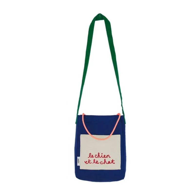 Letter Printed Canvas Messenger Bag for Kids