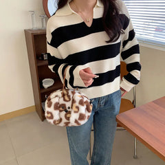 Leopard Pattern Messenger Bags Female