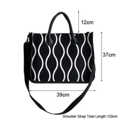 Thickened Canvas Bag College Student Portable Schoolbag Square Handbag