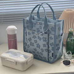 Thickened Student Lunch Box Shoulder Bag Casual Tote Canvas Handbag