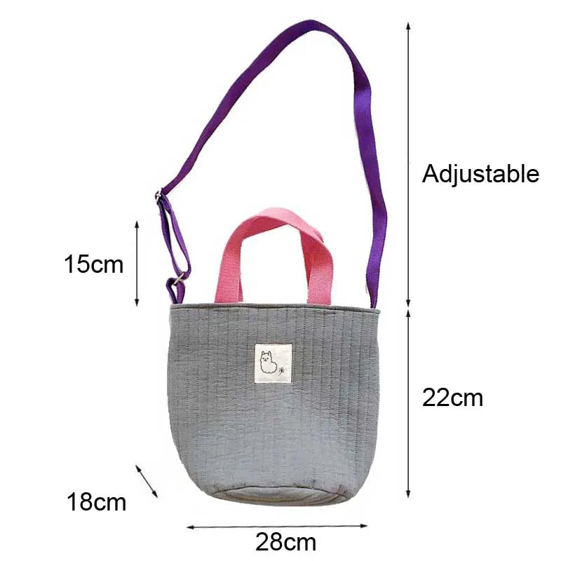 Women's Canvas Bucket Crossbody Bag Drawstring Messenger Bag