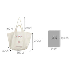 Canvas Shoulder Bag Large Capacity Shopping Handbag Tote