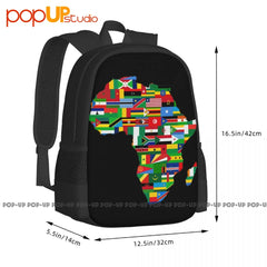 Africa Continent Backpack Large Capacity Foldable Storage Bag