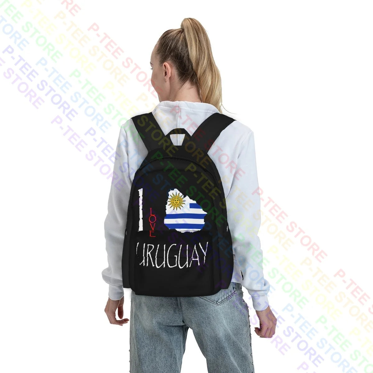 Uruguay Novelty Large Capacity Backpack 3D Printing Multi-function