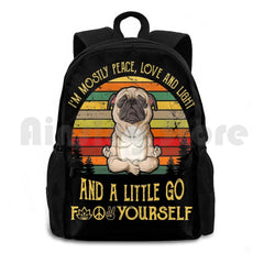 Vintage Outdoor Hiking Backpack Waterproof Camping Pug Do