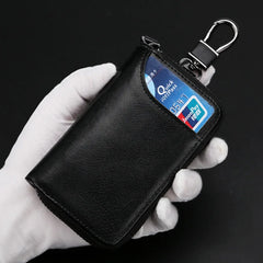 Genuine Leather Keychain Holder Keys Organizer Wallet Men Car Key Case