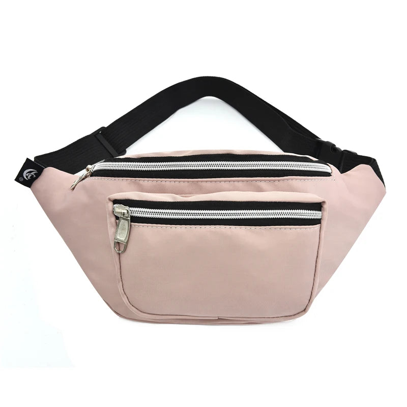 IMCUTE Canvas Waist Bag Unisex Functional Mobile Phone Banana Bag