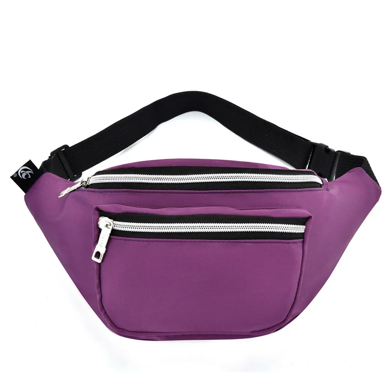 IMCUTE Canvas Waist Bag Unisex Functional Mobile Phone Banana Bag