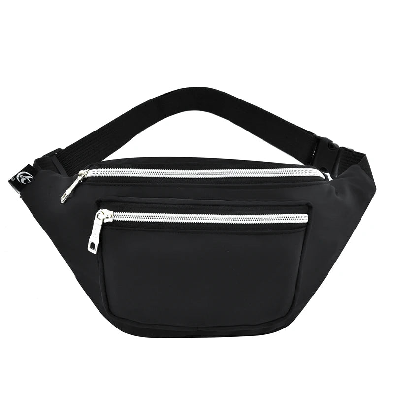 IMCUTE Canvas Waist Bag Unisex Functional Mobile Phone Banana Bag