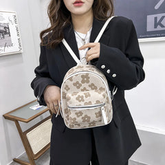 INS Mini Women Backpacks Nylon Female Bag Flower Printing Small Feminina